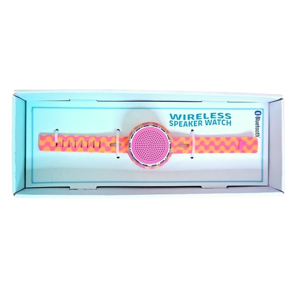 Wireless Bluetooth Speaker Watch, Pink & Orange, NWT - Picture 1 of 5